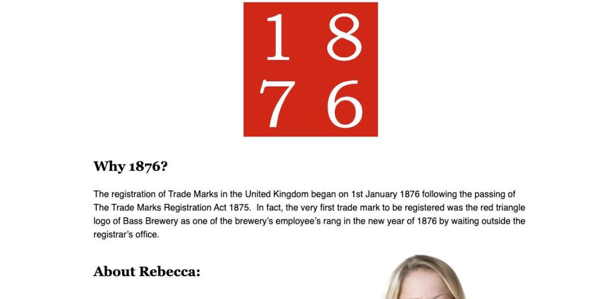 Screenshot of 1876's website