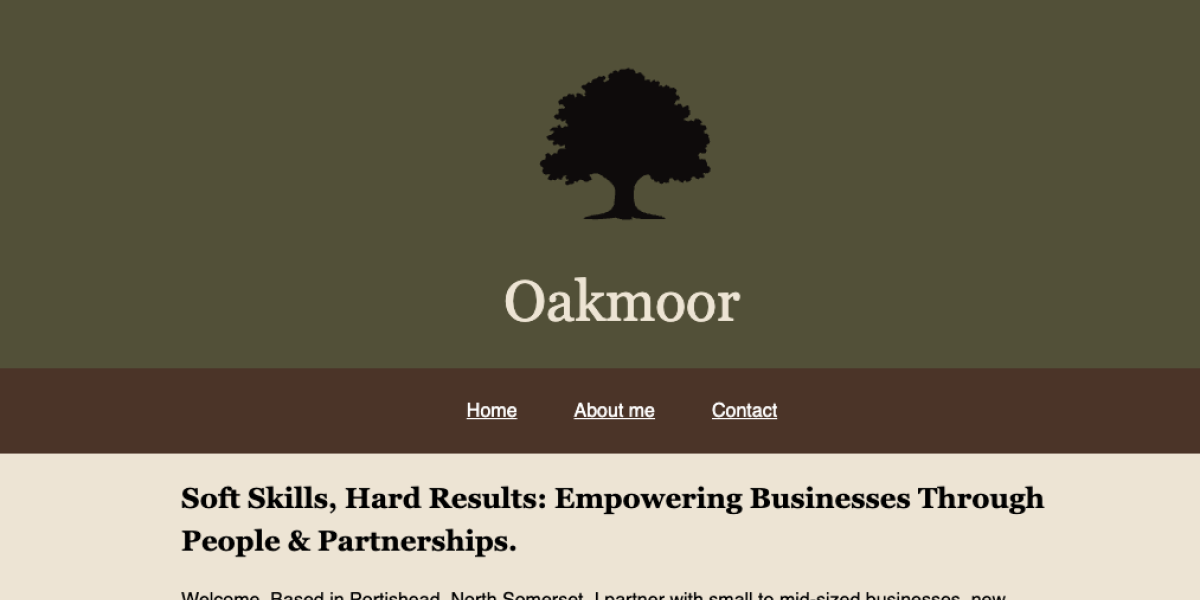 Screenshot of Oakmoor's website
